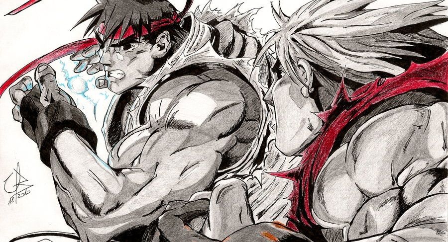 Ken versus Ryu; I'll always stand behind the notion that Ken is the better man, even though I know he technically isn't.