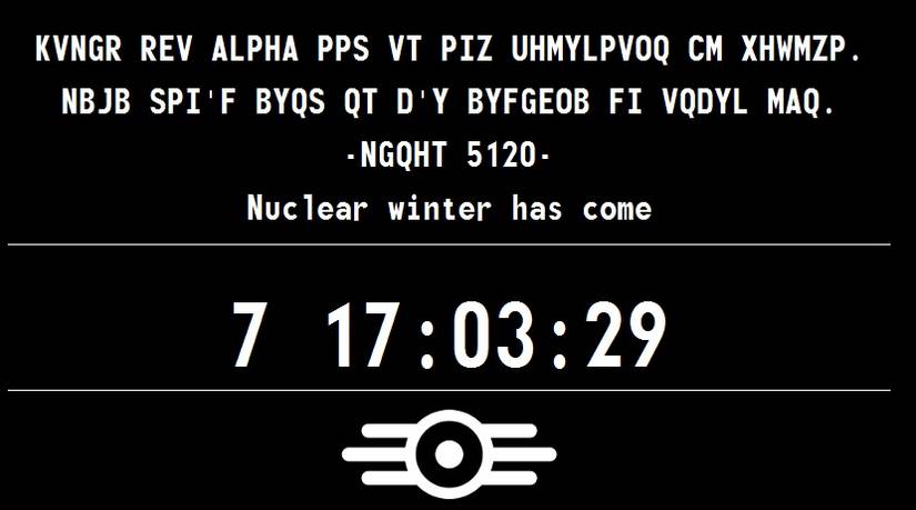Fallout Timer Effect Announcement Countdowns are Tacky