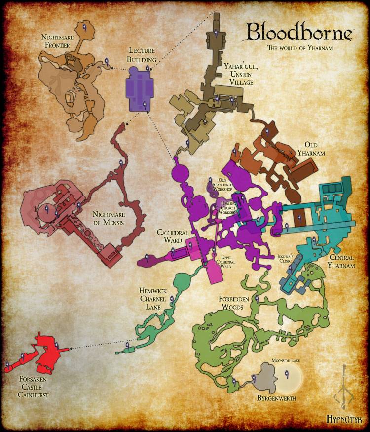 Here's a Full Map of Bloodborne's World