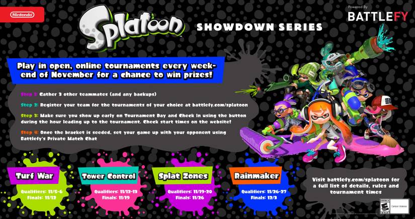 Splashathon Splatoon Adding Tournaments with Showdown Series