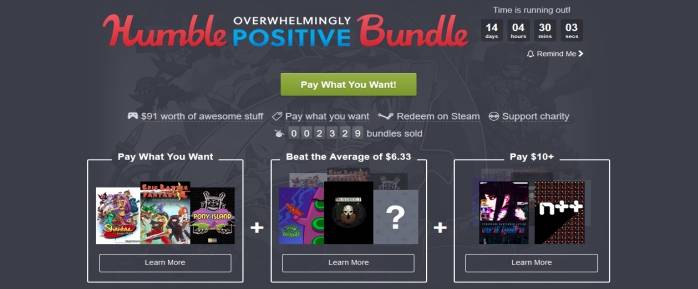 Humble Overwhelmingly Positive Bundle Now Available