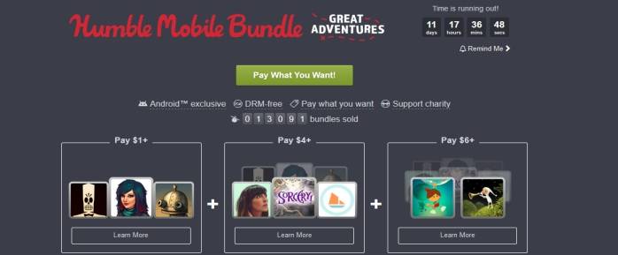 Humble Mobile Great Adventures Bundle Now Available