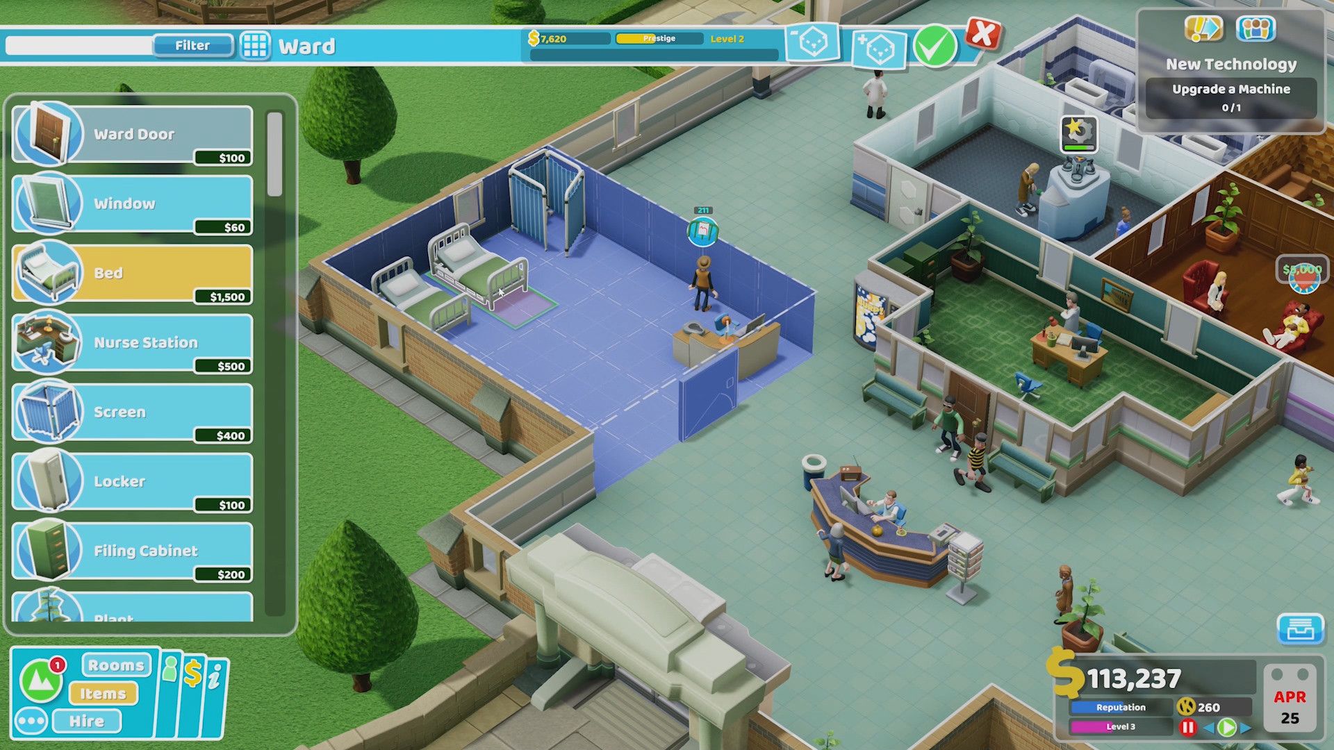 Two Point Hospital - Review Screen 2
