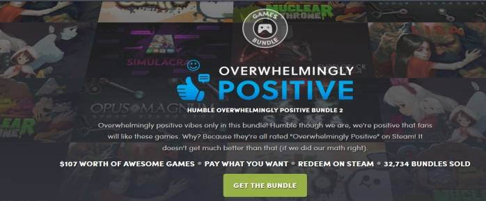 Humble Overwhelmingly Positive Bundle 2 Now Available