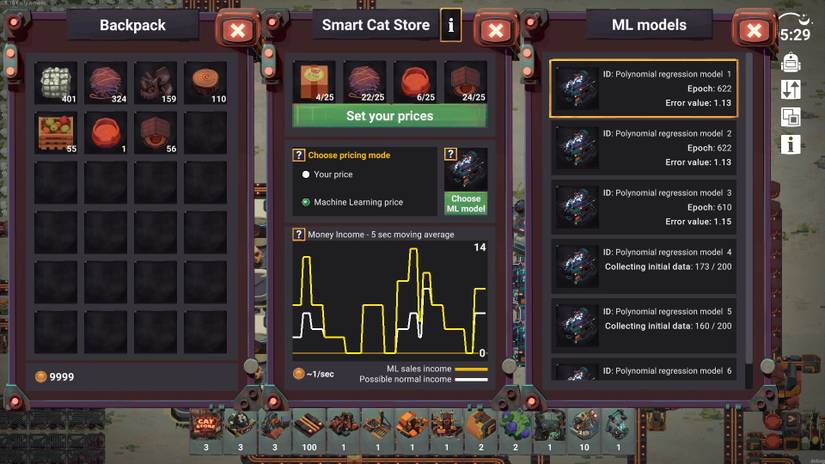 Working the Feline Supply and Demand in Learning Factory