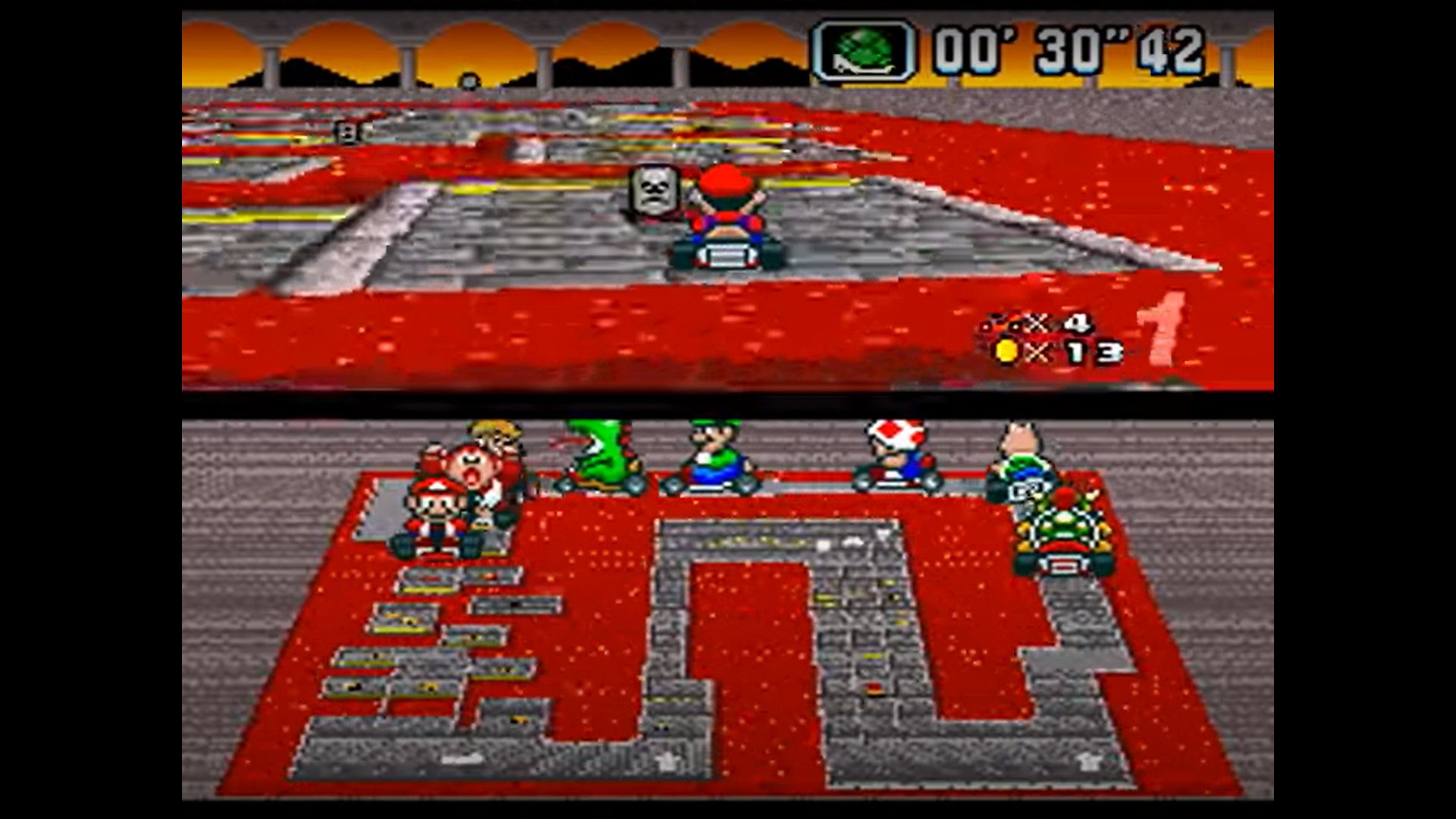 Super Mario Kart - Bowser Castle 3