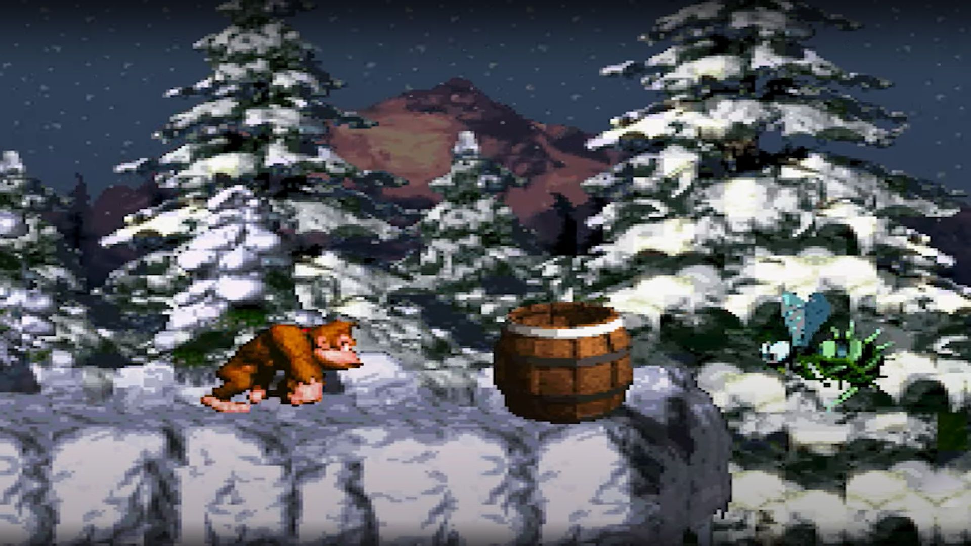 Donkey Kong Country's Snow Barrel Blast is Still a Winter Level Giant