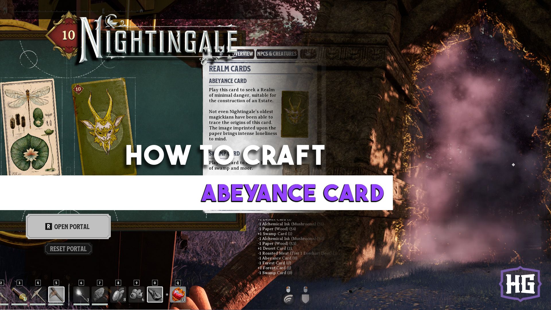 Nightingale: How To Craft Abeyance Card