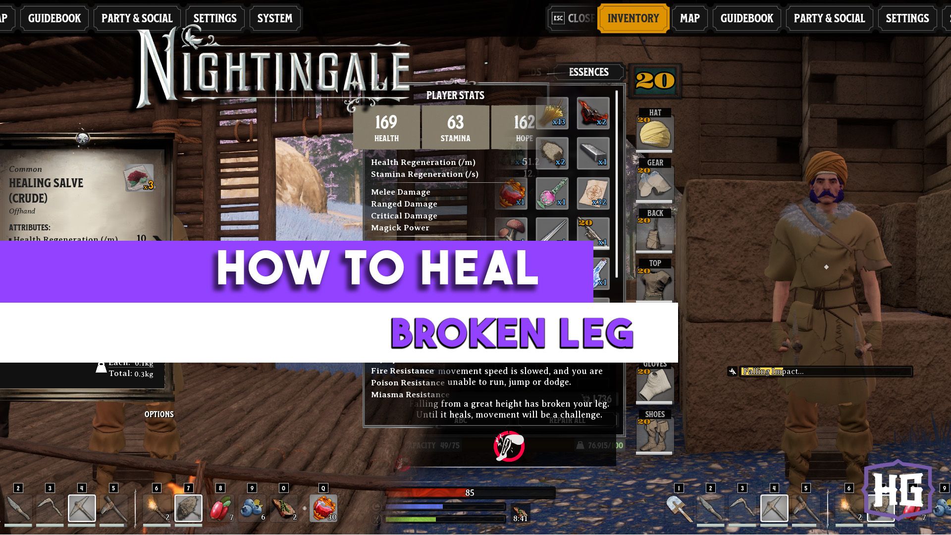 Nightingale how to heal broken leg