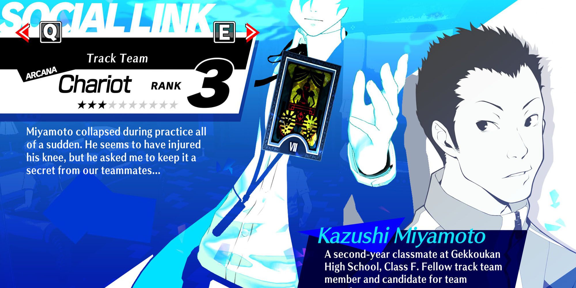 Persona 3 Reload Social Link Guide Chariot Kazushi Miyamoto