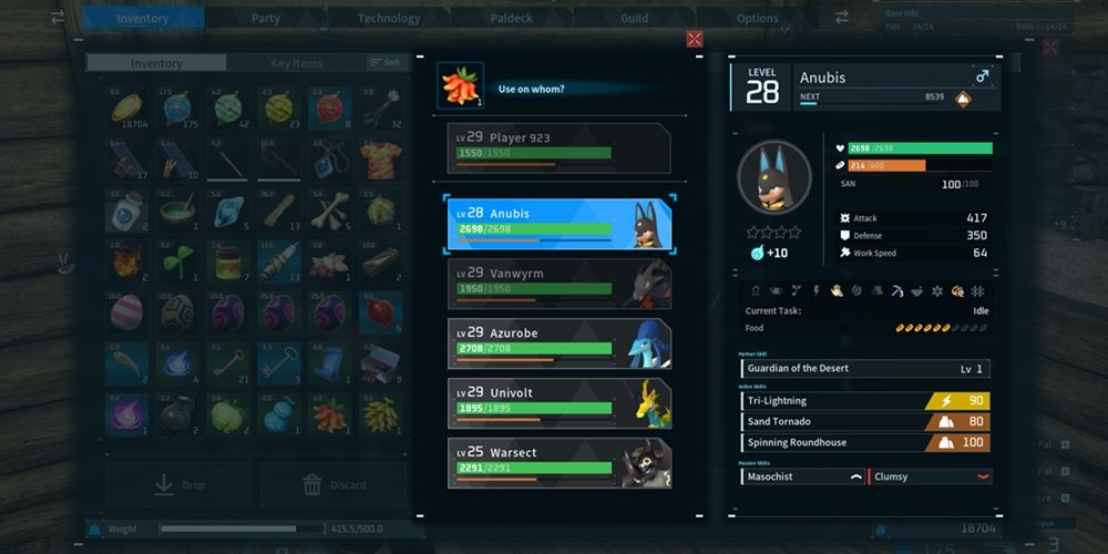 what to do with Skill Fruits in Palworld
