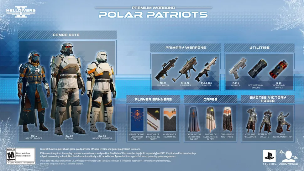 Helldivers 2 Polar Patriots Warbond