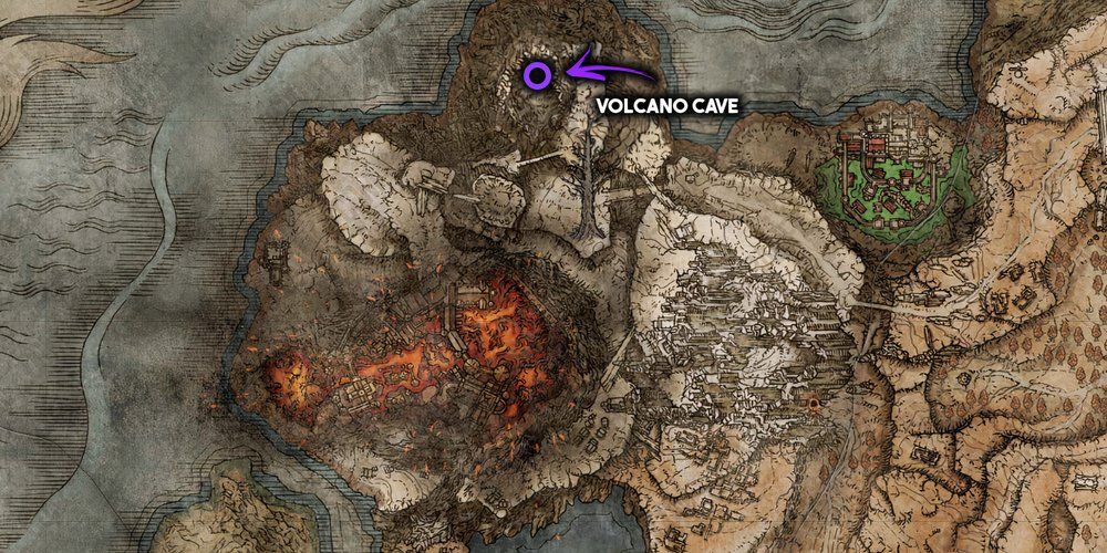 Spiked Club Elden Ring Hardcore Gamer   Volcano Cave Mt Gelmir 