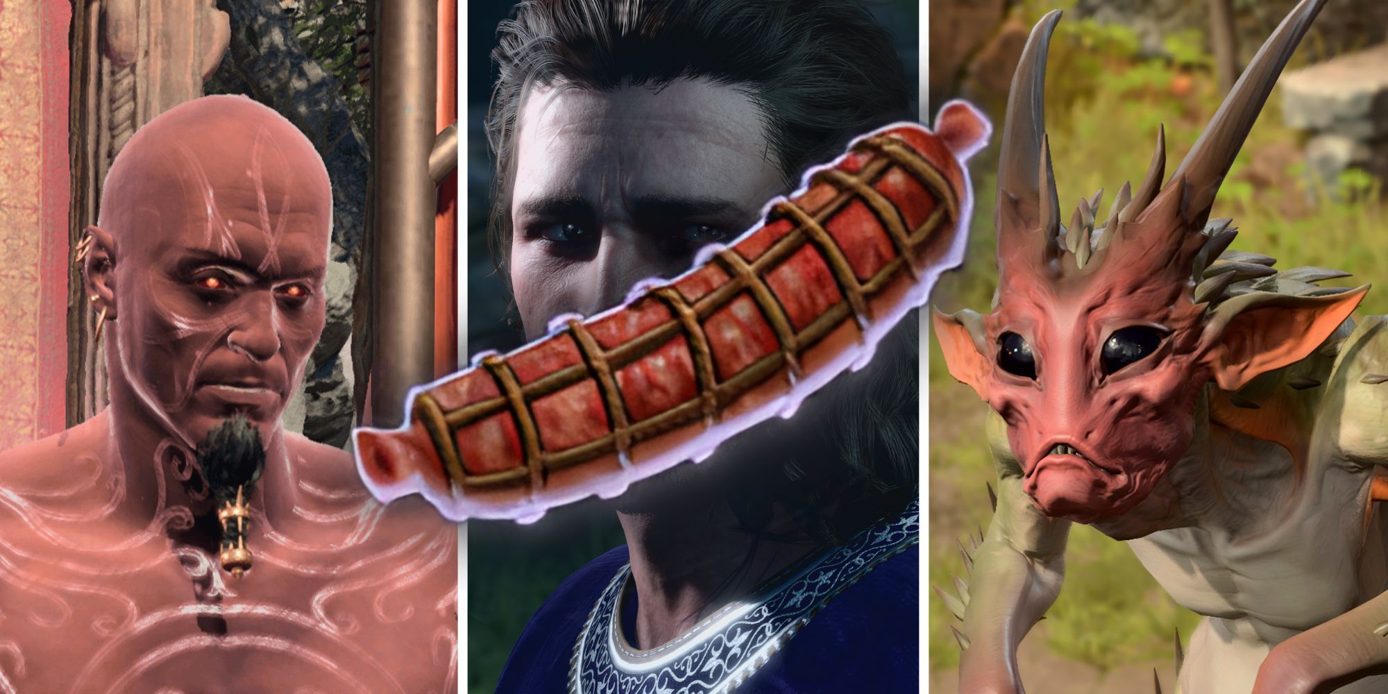 Akabu, Gale, and Shovel background with Salami in the foreground