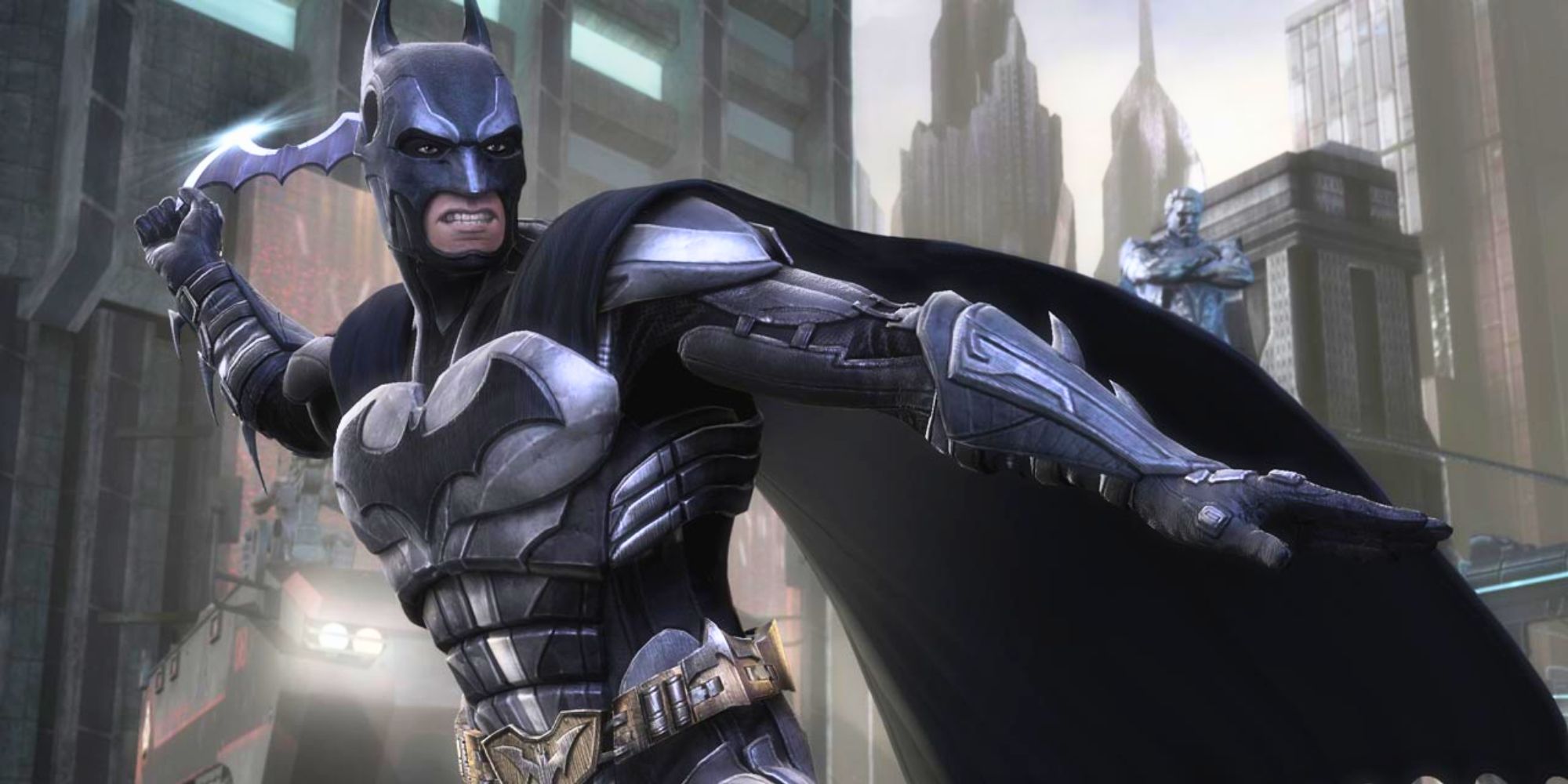Action shot of Batman in Injustice: Gods Among Us