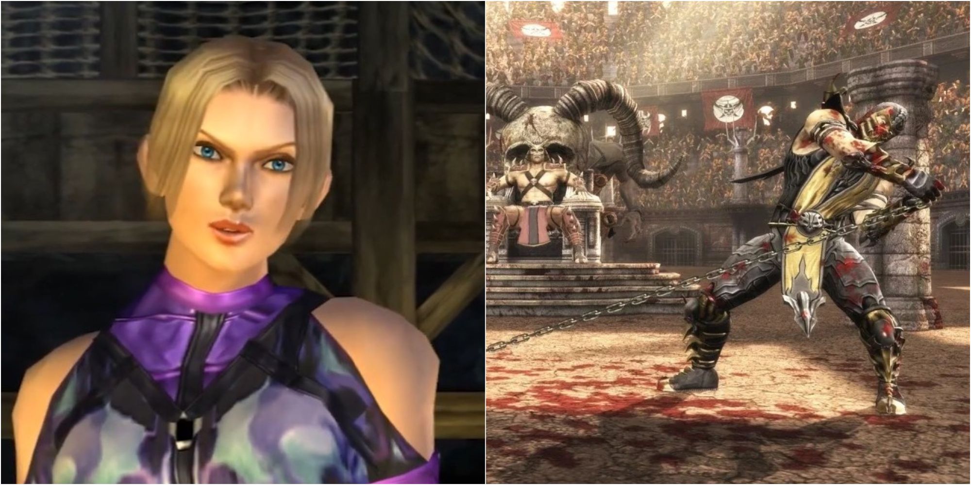 Nina Williams in Tekken and Scorpion in Mortal Kombat