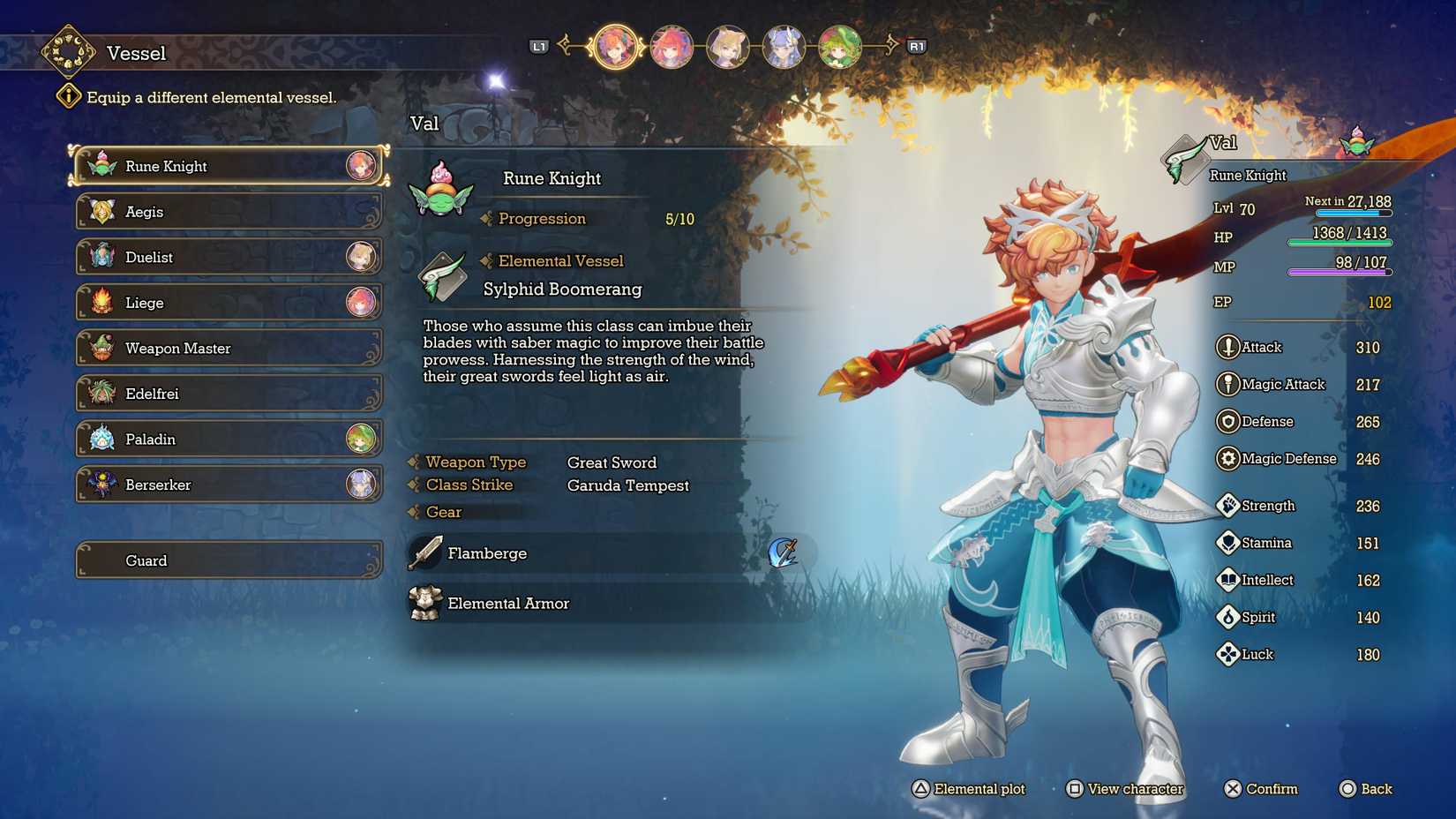 Visions of Mana: Val Class Guide