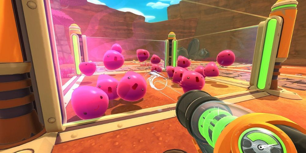 Corraling Slimes in Slime Rancher