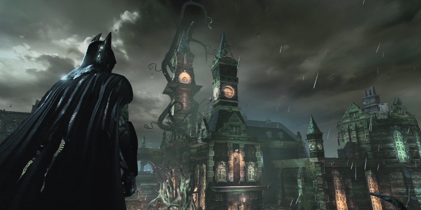 Batman-standing-before-ruined-asylum-Batman-Arkham-Asylum
