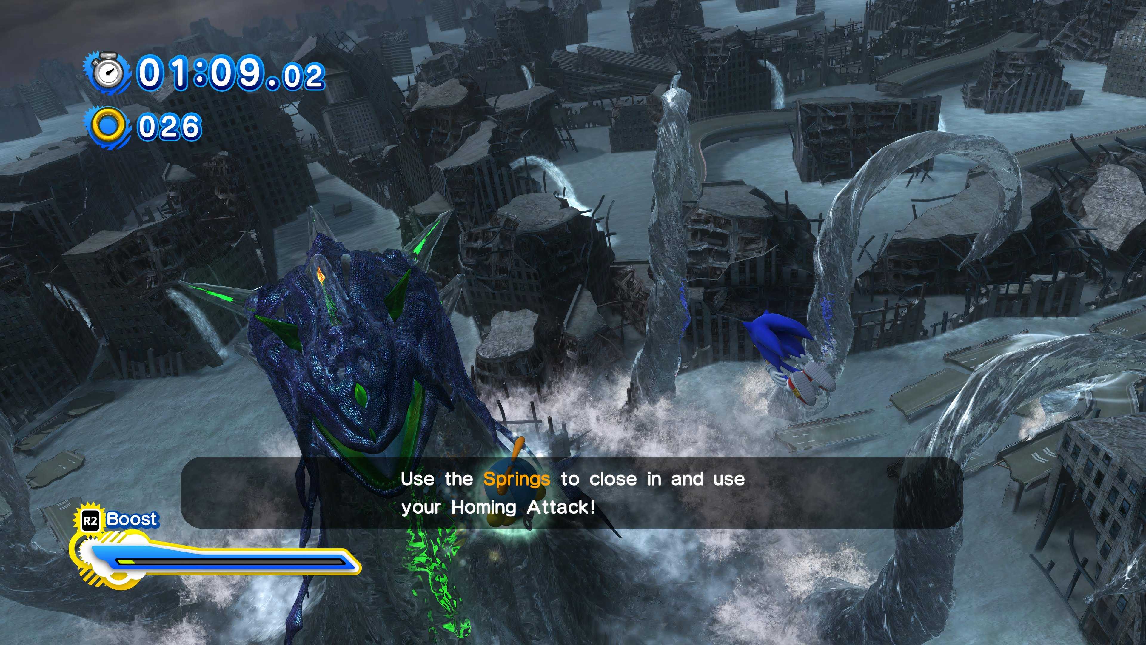 Ultimate Spring Attack How to Defeat Perfect Chaos in Sonic X Shadow Generations