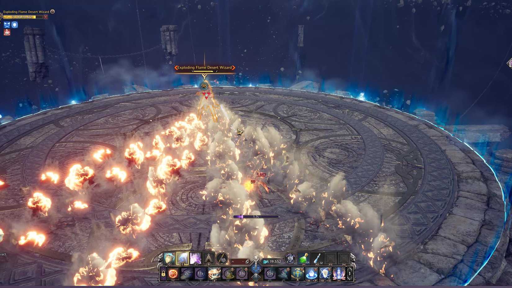 Wizard Exsploding Throne and Liberty Exploding Flame Desert Wizard Guide
