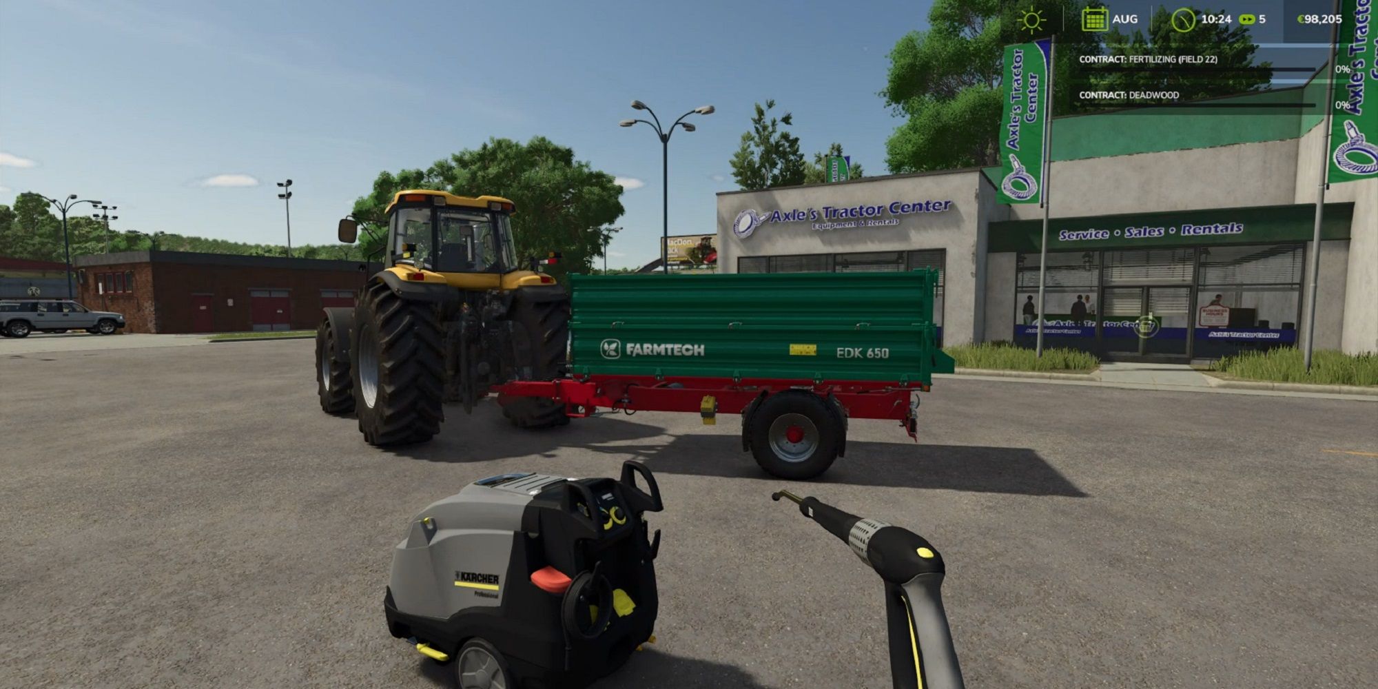 Farming Simulator 25 Get a pressure washer and use it