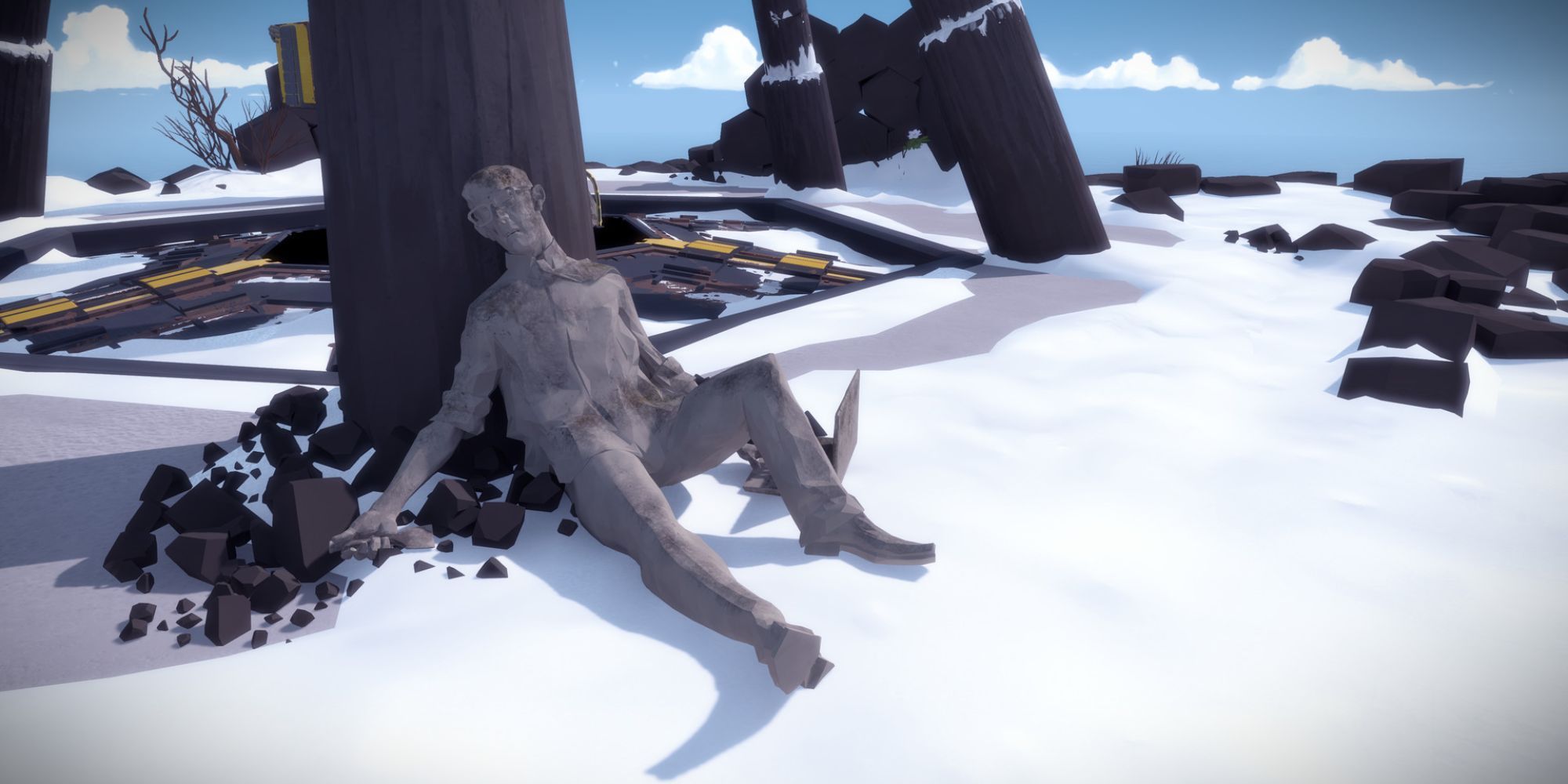 Looking at a dead body in The Witness