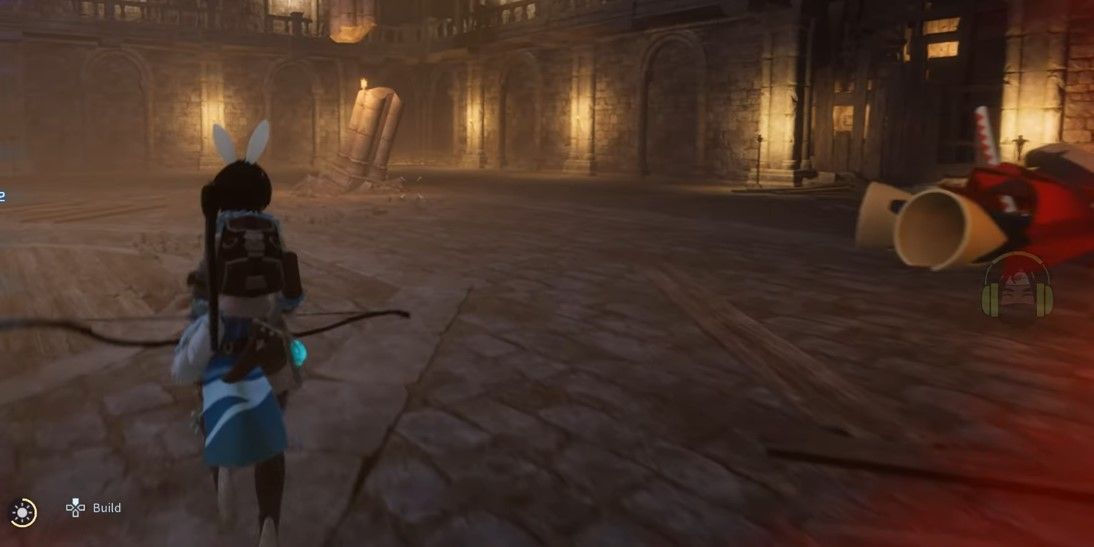Shooting a Fire Arrow Crossbow in Palworld
