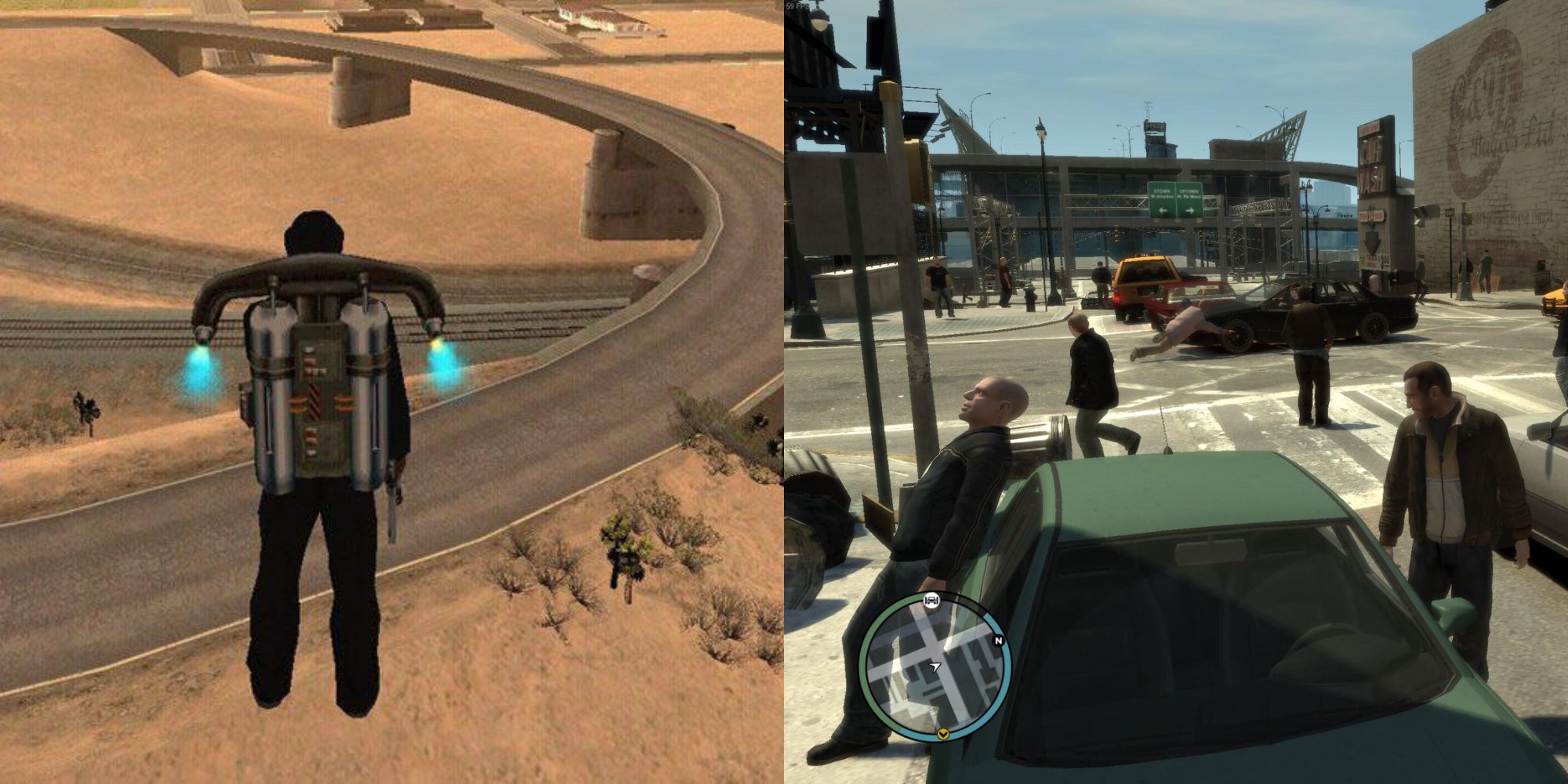 Grand Theft Auto San Andreas and Grand Theft Auto 4