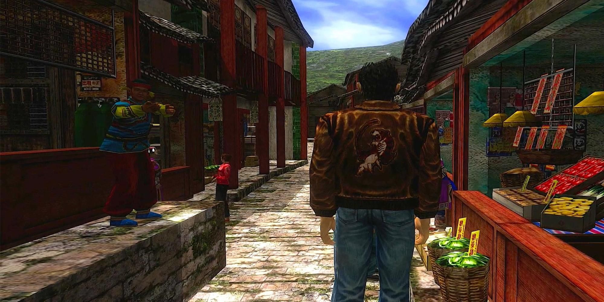 Walking in a city street in Shenmue