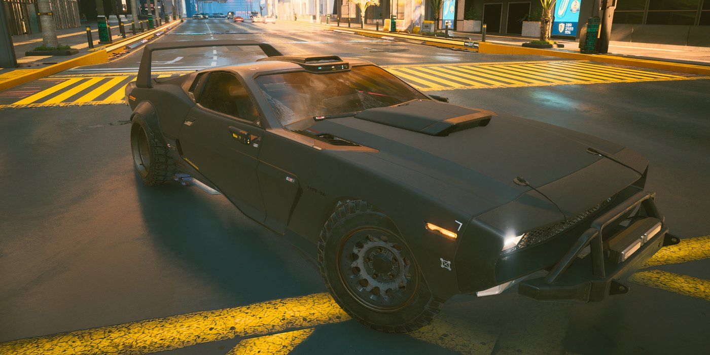 Cyberpunk-2077-V-driving-Quadra-Type-66-Cthulhu