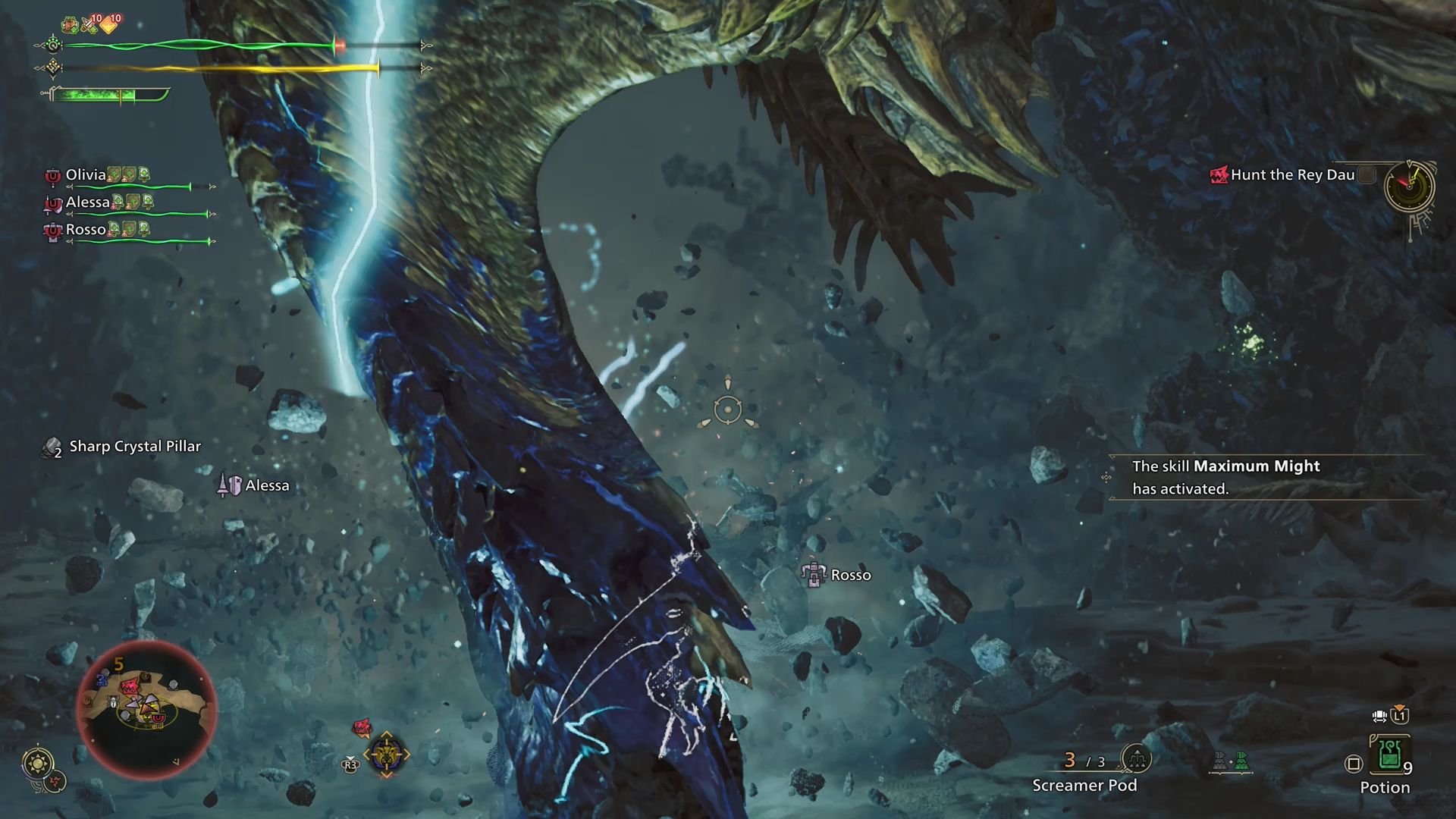 Monster Hunter Wilds Great Sword Guard contra Monster