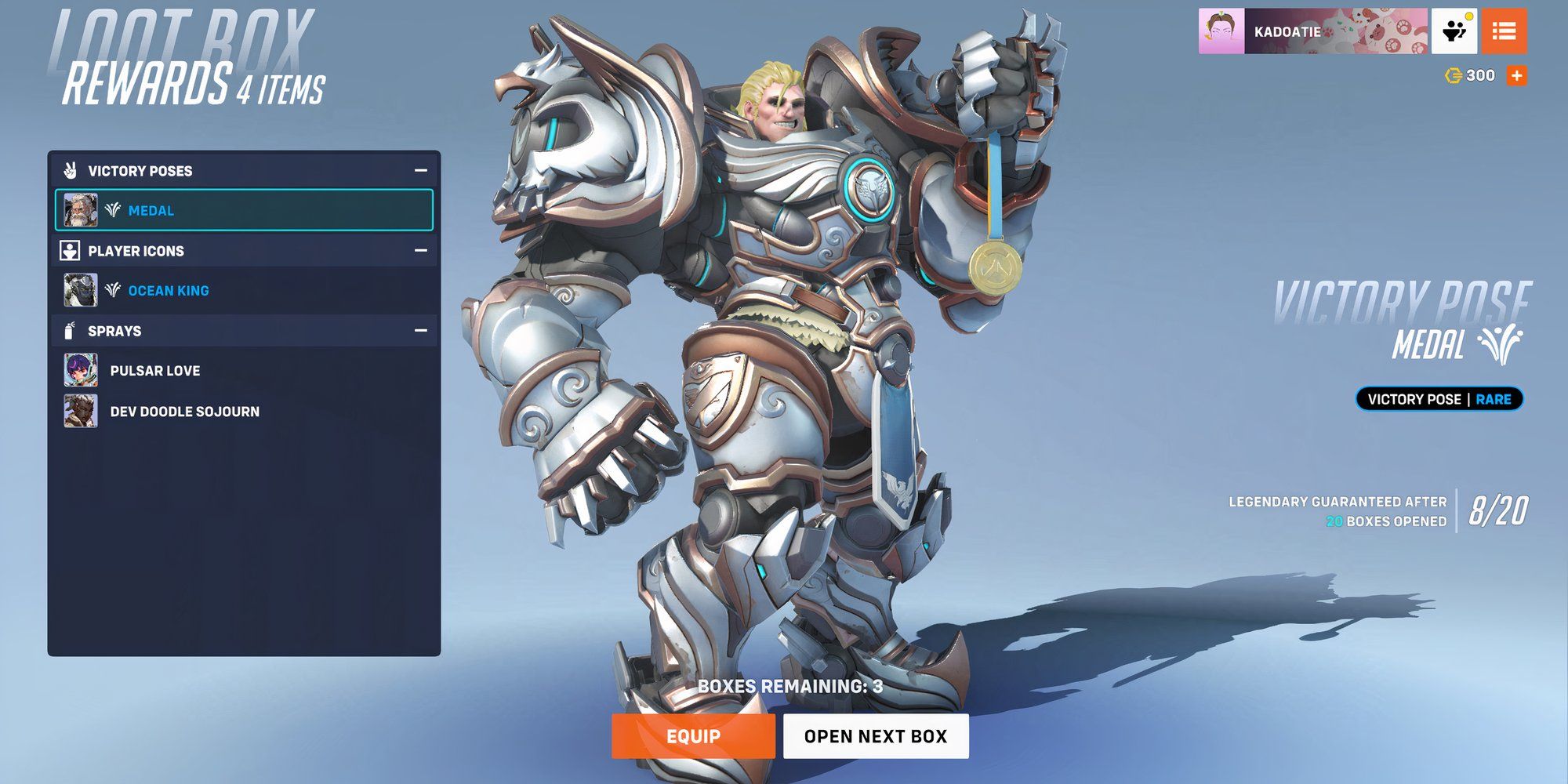 Overwatch 2 Beutebox -Belohnungsbildschirm