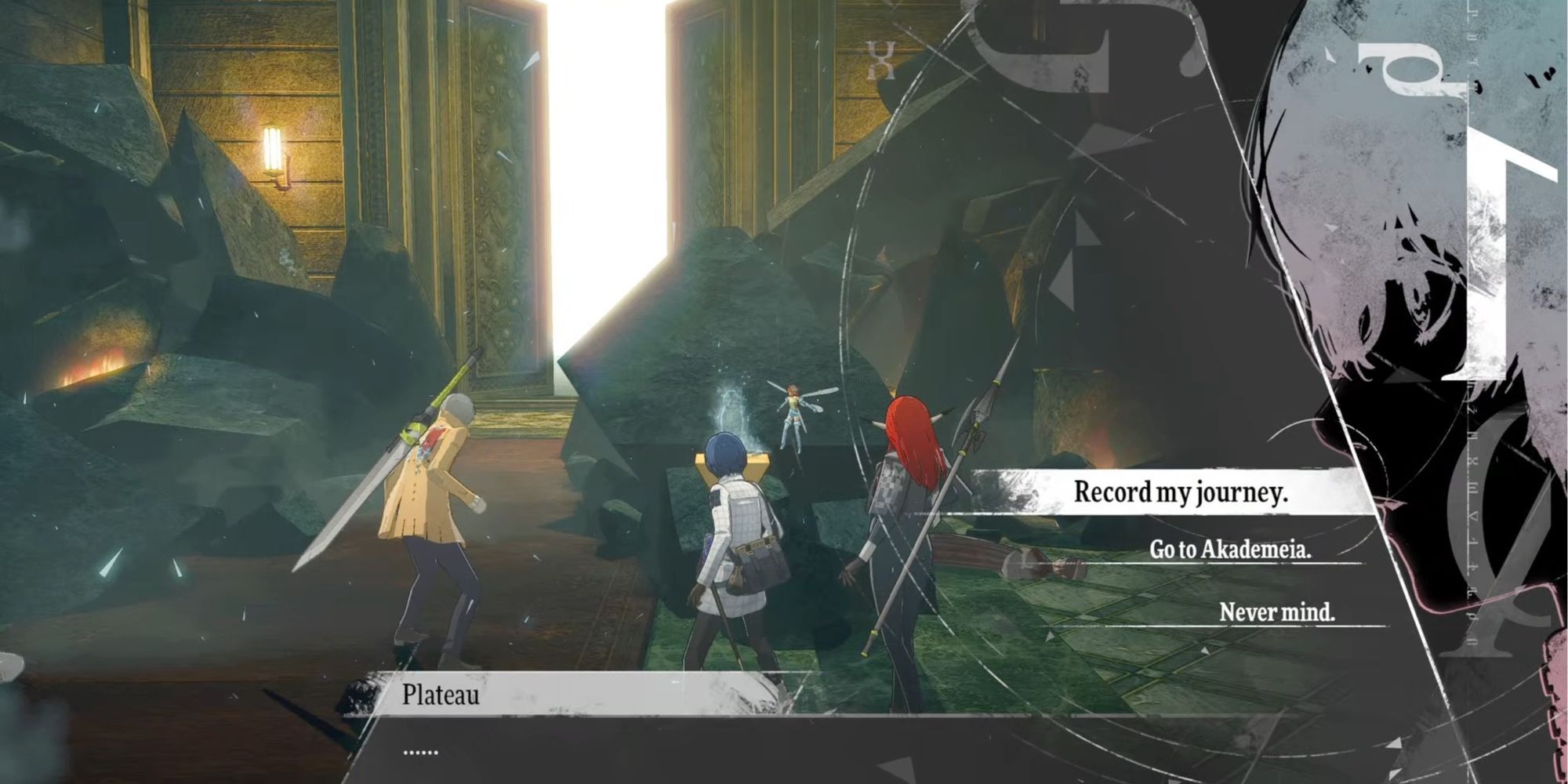  Plateaus 'Save -Bereich in Metapher: Refantazio