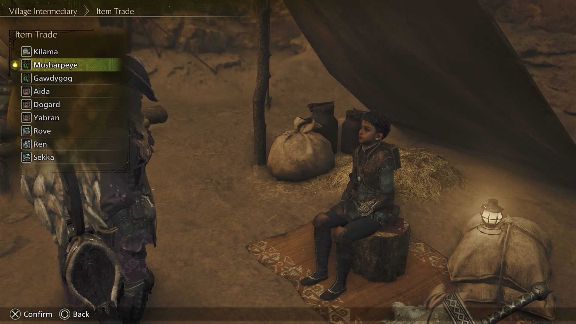 Vendedores de ingredientes de Monster Hunter Wilds