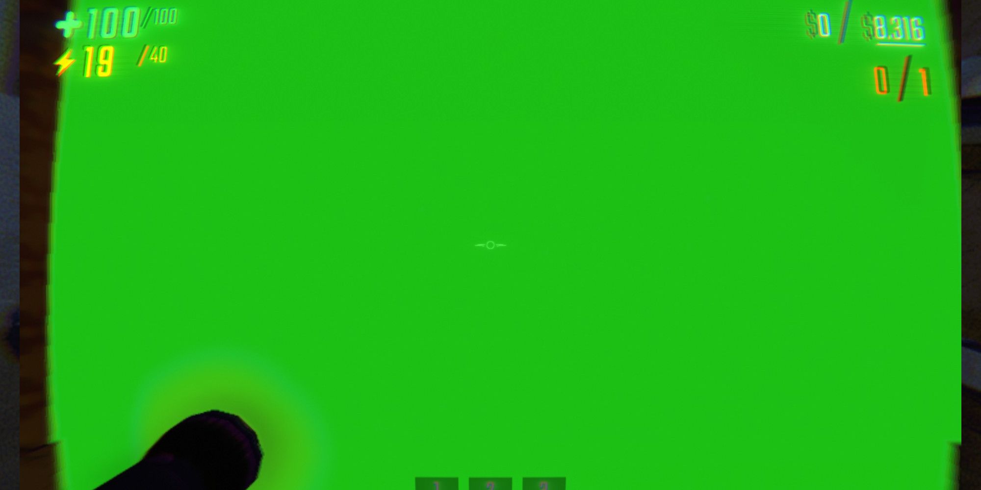 Greenscreen creado con el comando /greenscreen.