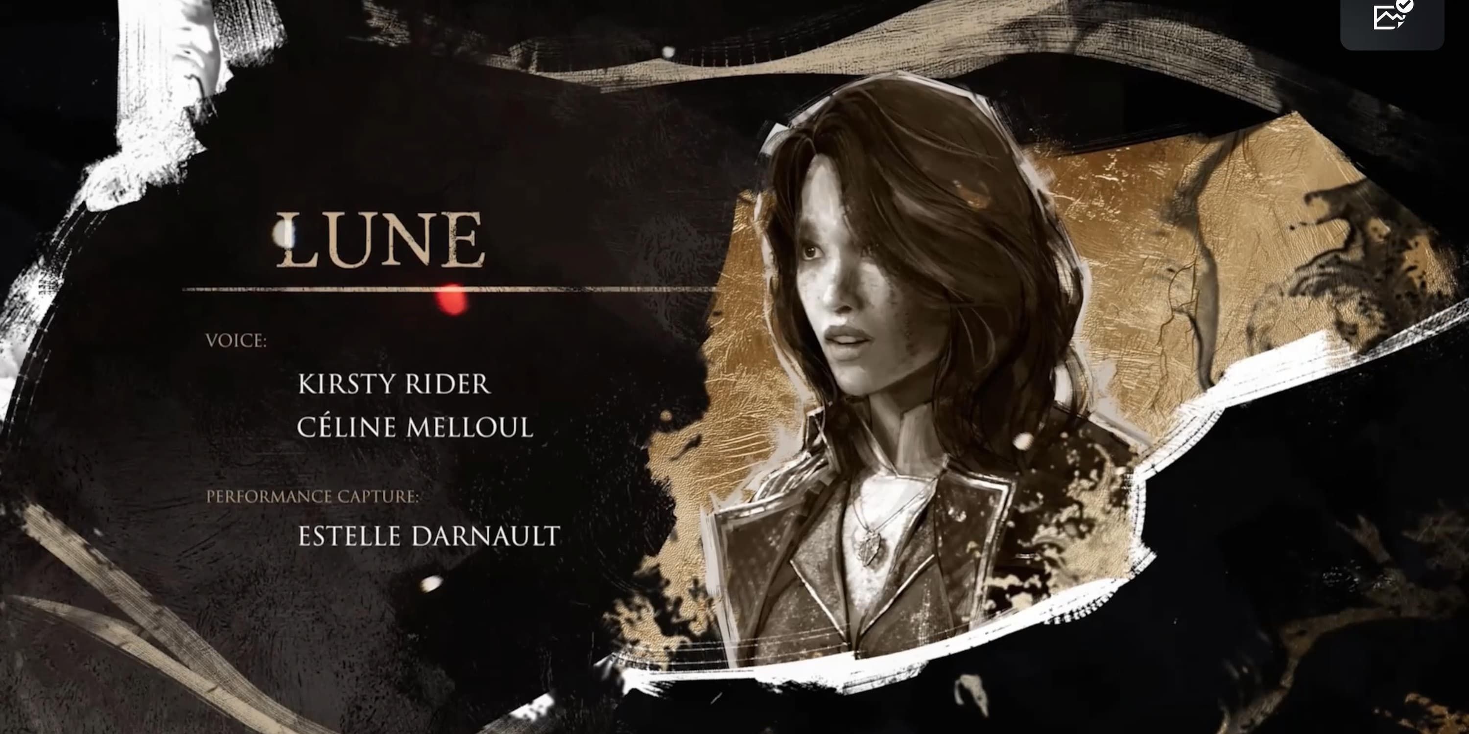 Screenshot of Lune's art in Clair Obscur