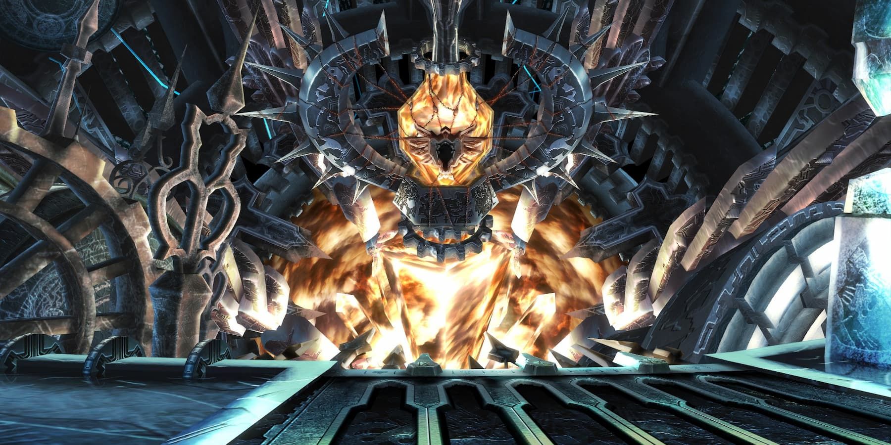 Screenshot of the Gate stage in Blazblue