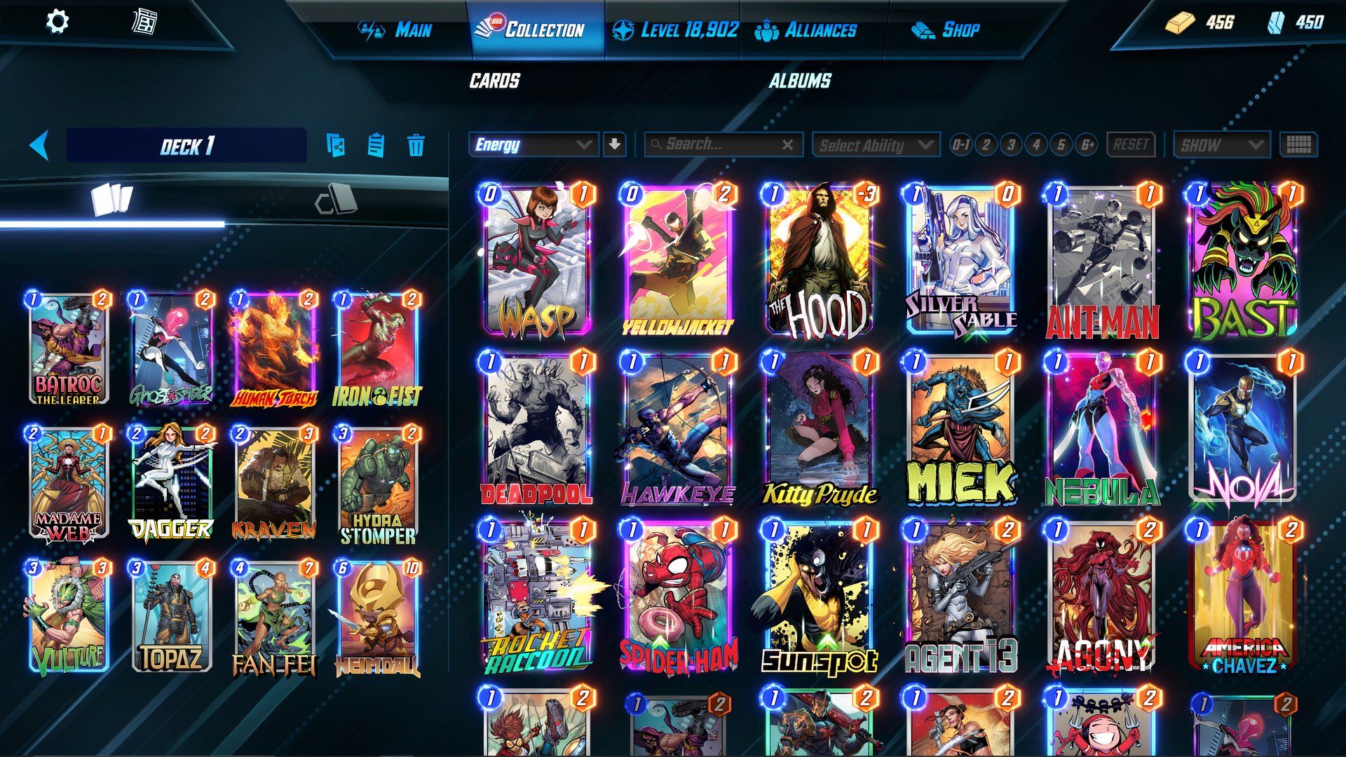 The deck list for the first Hydra Stomper deck.