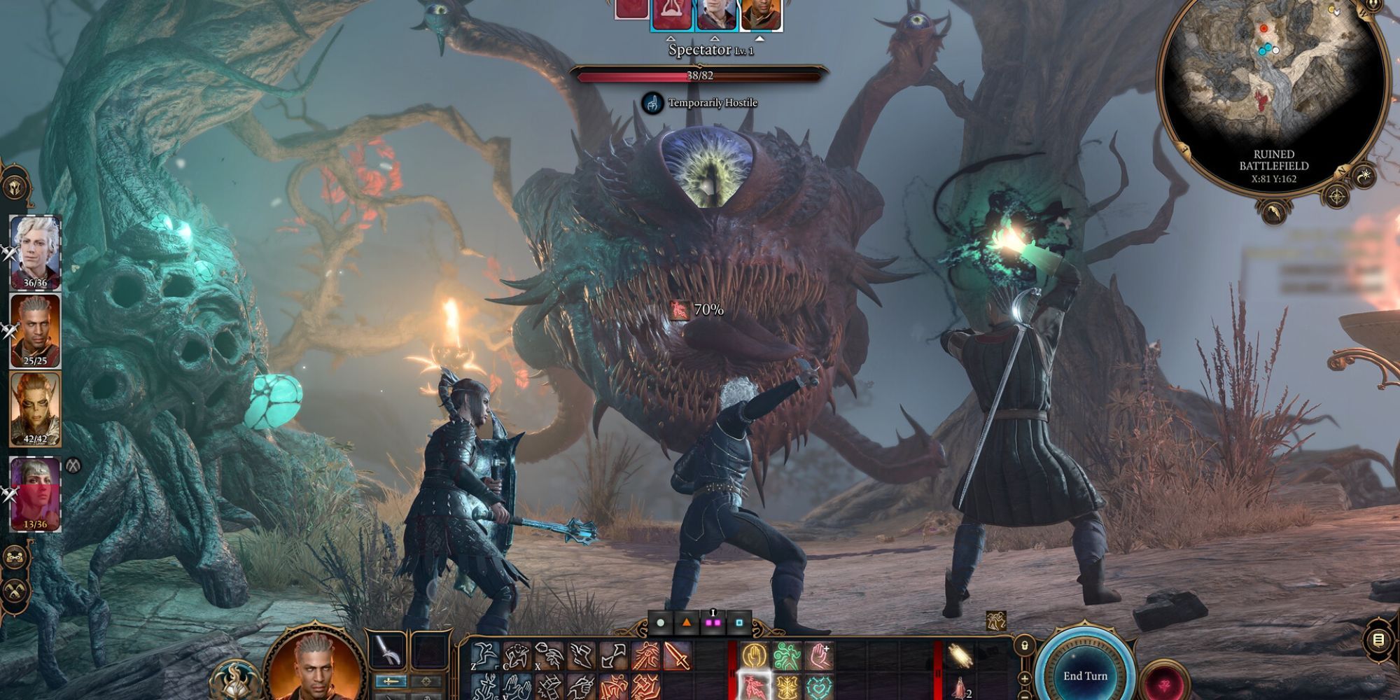 Fighting enemies in BG3