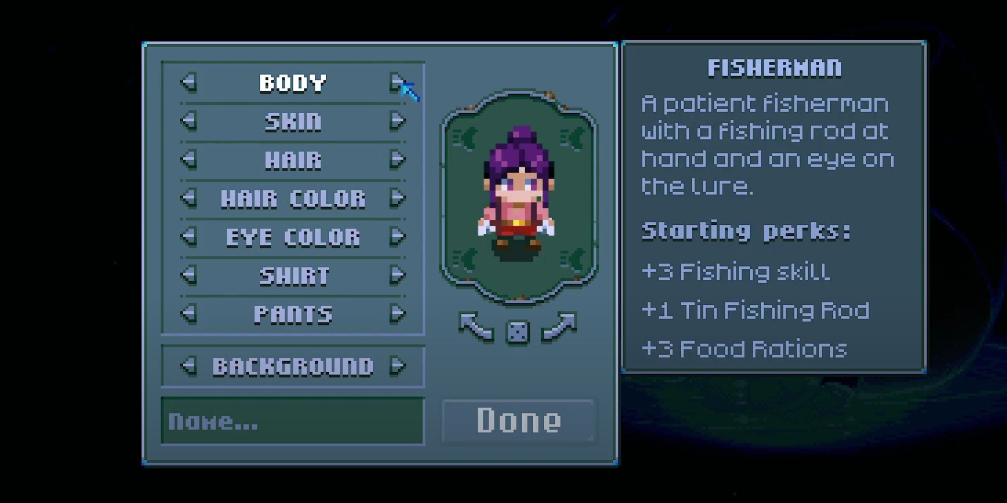 Fisherman character in Core Keeper