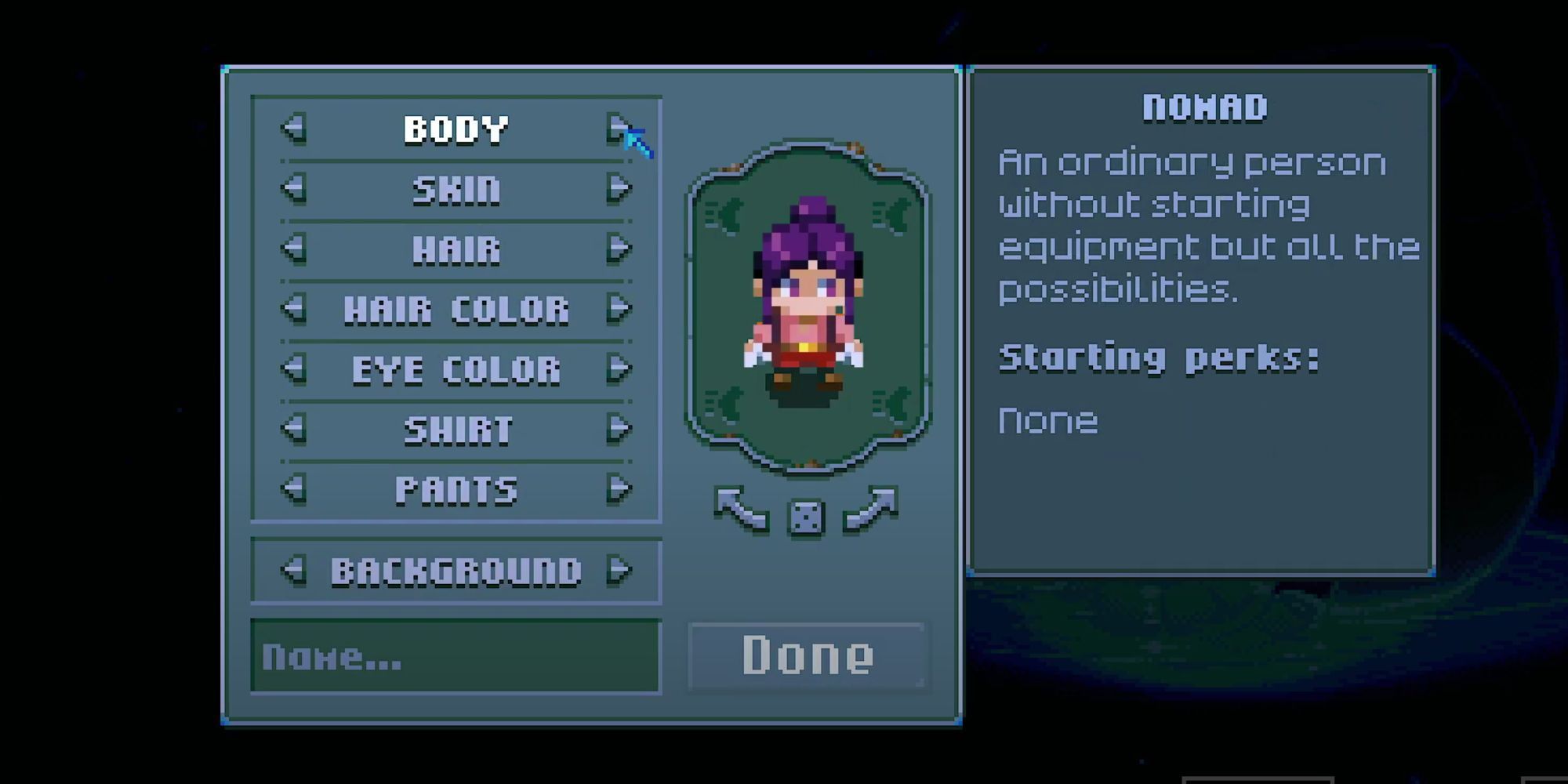 Nomad character card Core Keeper