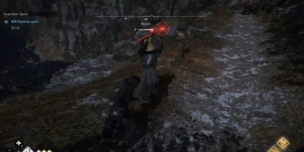 Fighting Harima ronin Assassin's Creed Shadows