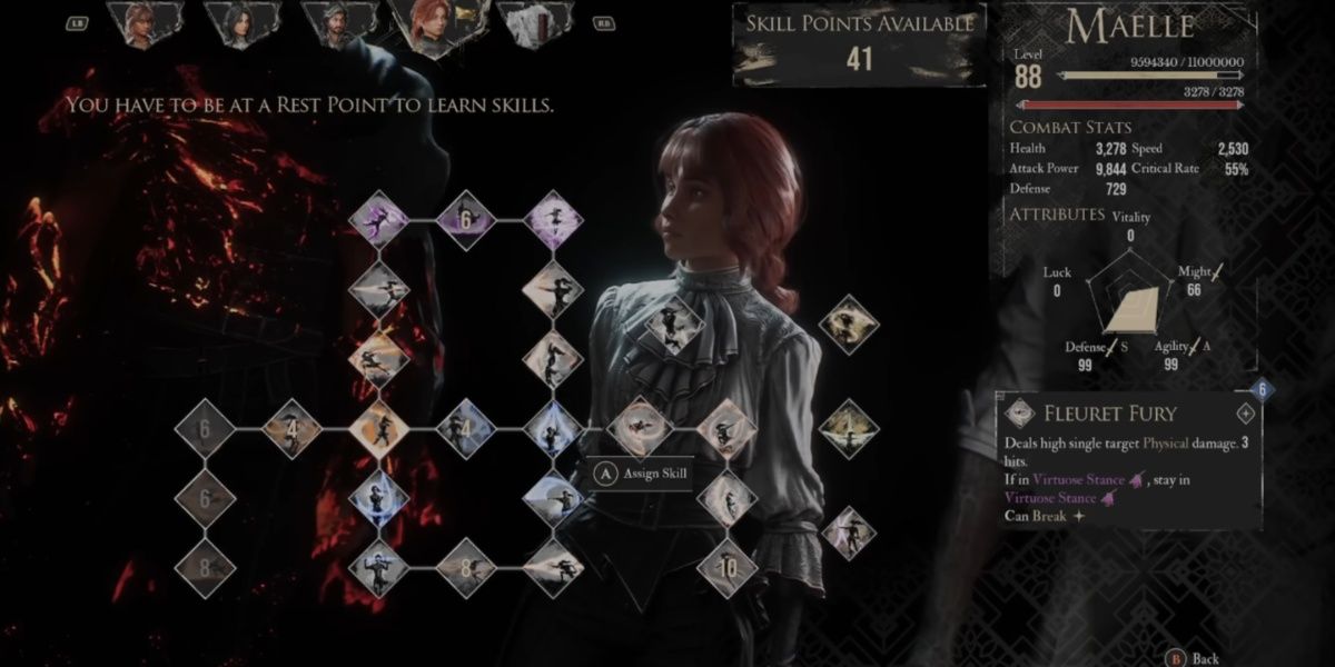 Maelle's Fleuret Fury Skill in Clair Obscur: Expedition 33