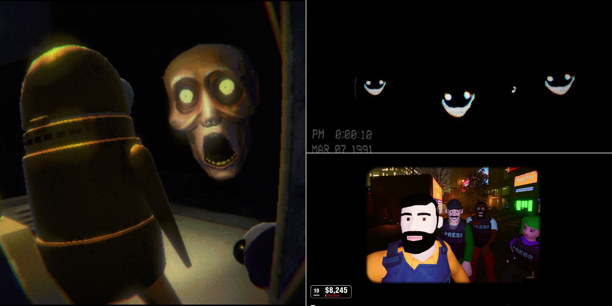 Colagem de jogos multiplayer de terror como repositório, as headliners e escapar dos bastidores