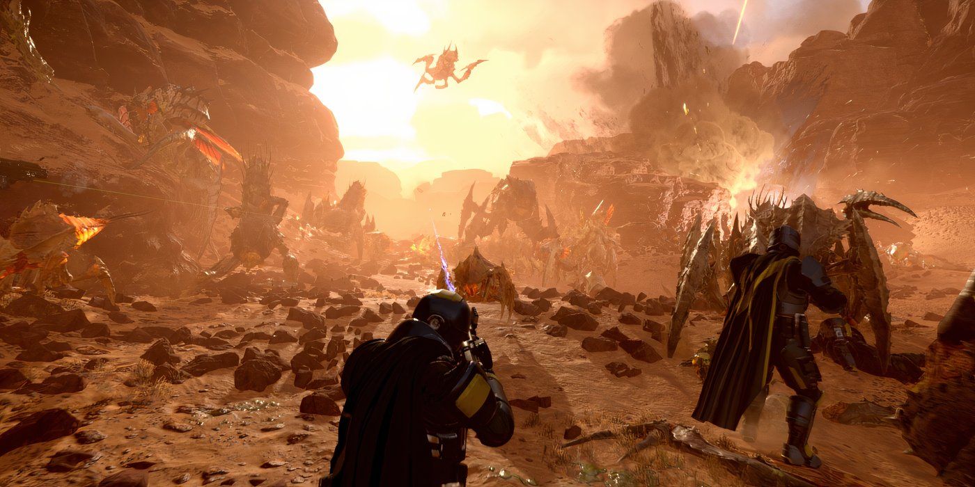 Helldivers-2-Helldivers-fighting-Terminids-in-large-battle