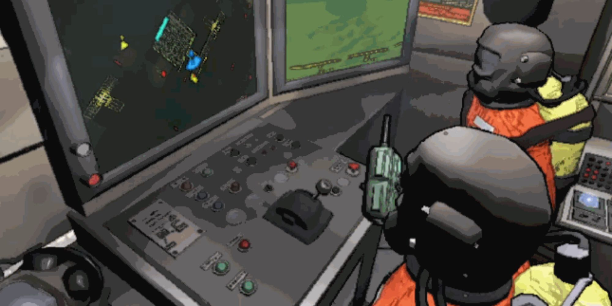 Watching the monitors in Lethal Company