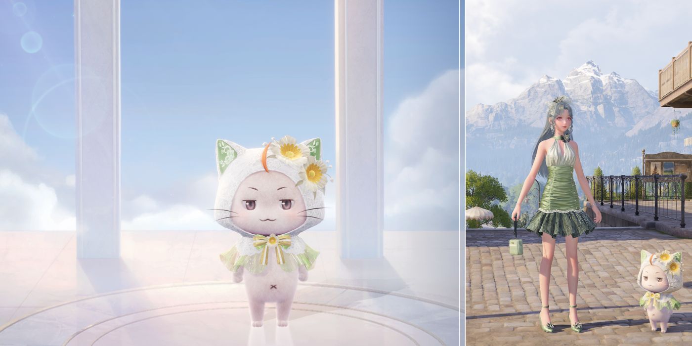 Momo's Daisy Cloak Matched to Nikki's Jade Dreams Set