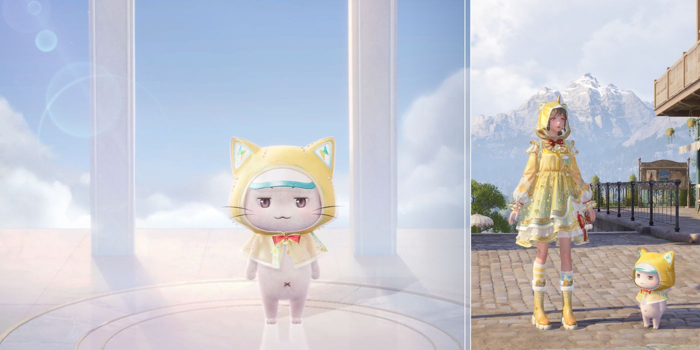 Momo's Rainy Cloak Matched to Nikki's Momo Rain Set