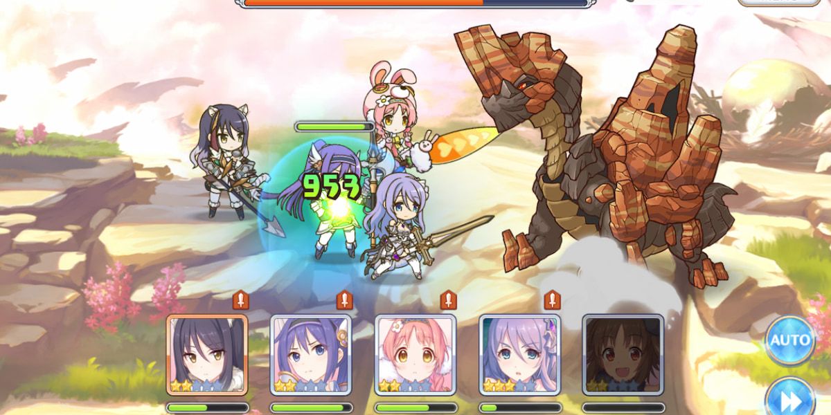 Screenshot of gameplay on Princess Connect ReDive